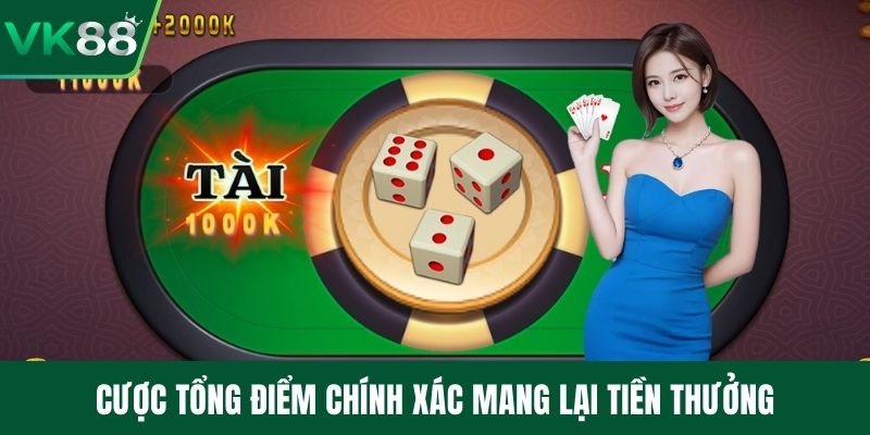 Cược tổng điểm chính xác mang lại tiền thưởng