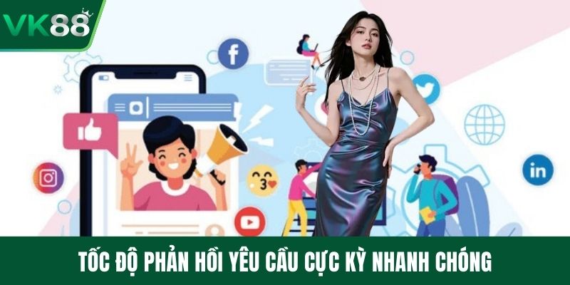 Tốc độ phản hồi yêu cầu cực kỳ nhanh chóng